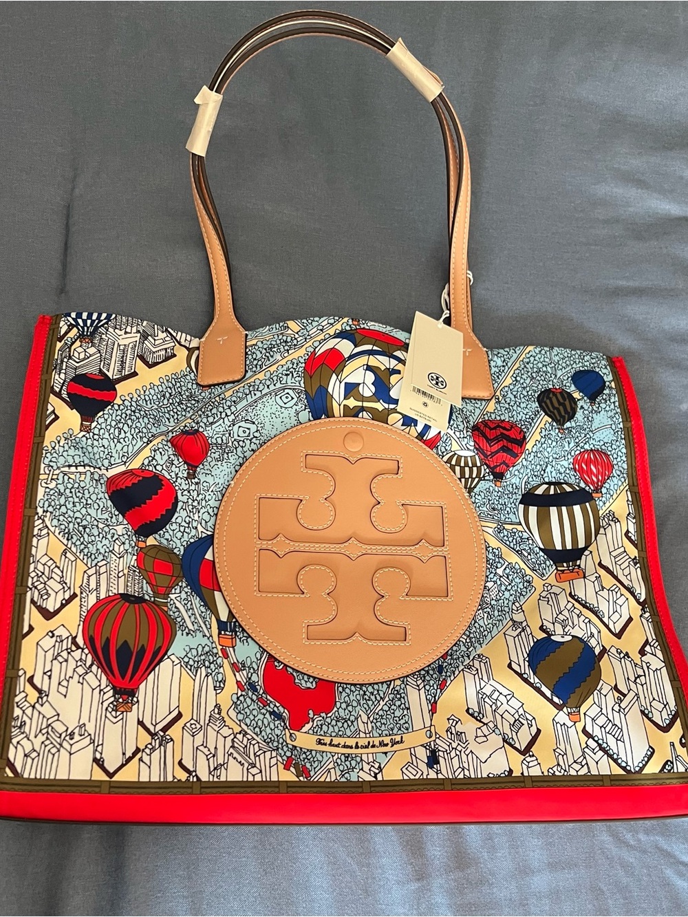 Tory Burch Ella Tote Balloon Pattern NWT